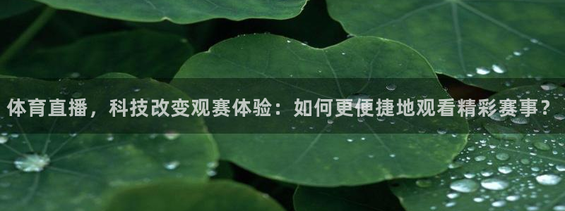 体育直播，科技改变观赛体验：如何更便捷地观看精彩赛事？